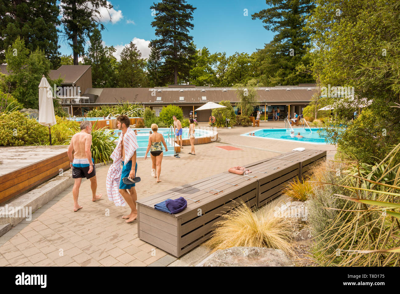 Hanmer Springs thermal pools and spa, New Zealand Stock Photo - Alamy
