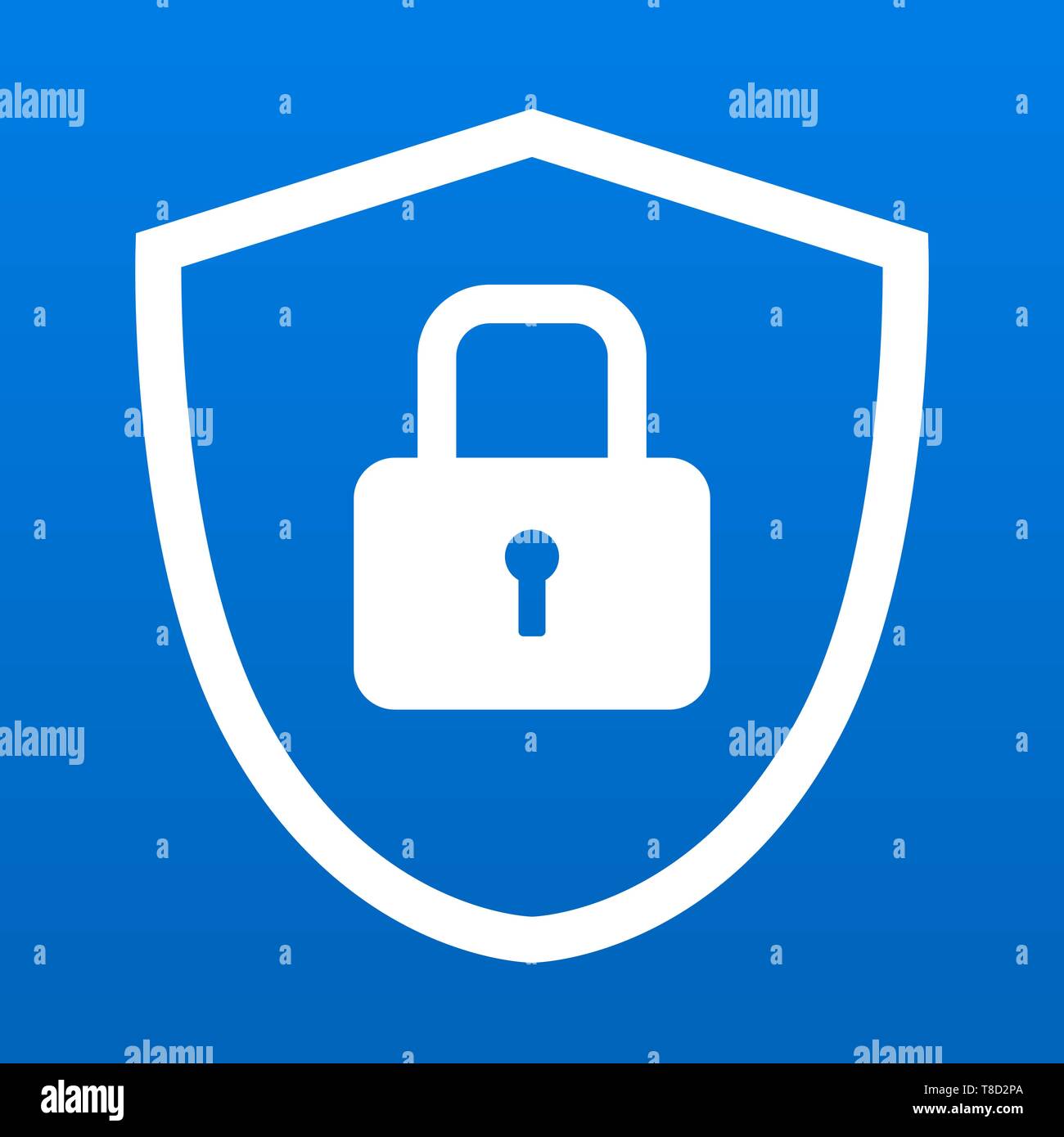 Shield icon symbol with security lock for safety and protection vector illustration Stock Vector