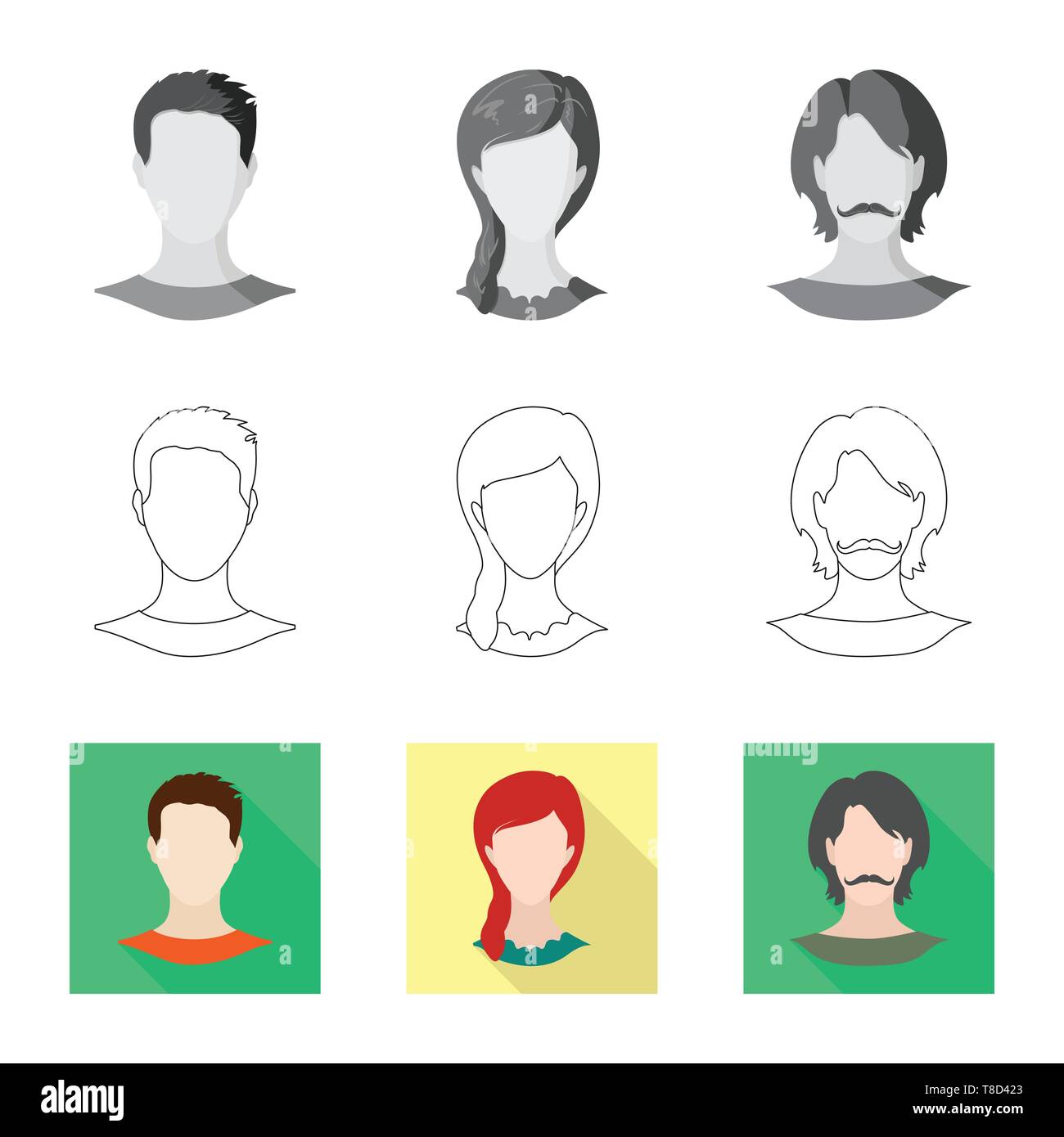 Vector illustration of professional and photo sign. Set of professional ...