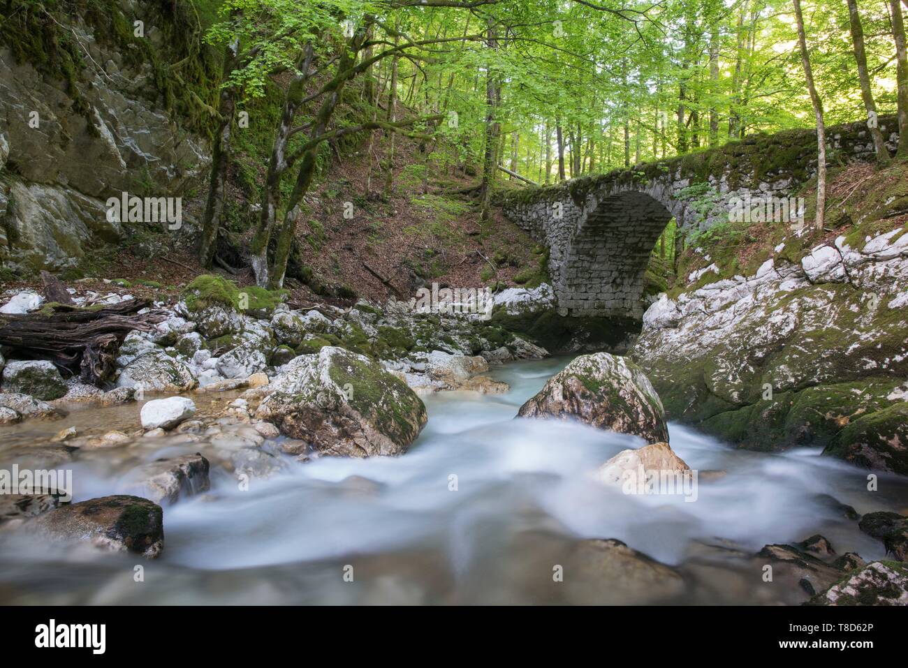 France, Ain, The Village Of Chezery Forens At The Gates Of The.