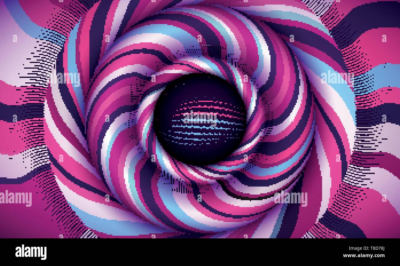 Flex illustration vector background. Curve art and warp pattern ...