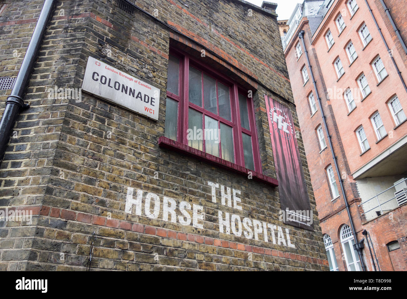 The Horse Hospital independent arts venue, The Colonnade, Camden, London, UK Stock Photo