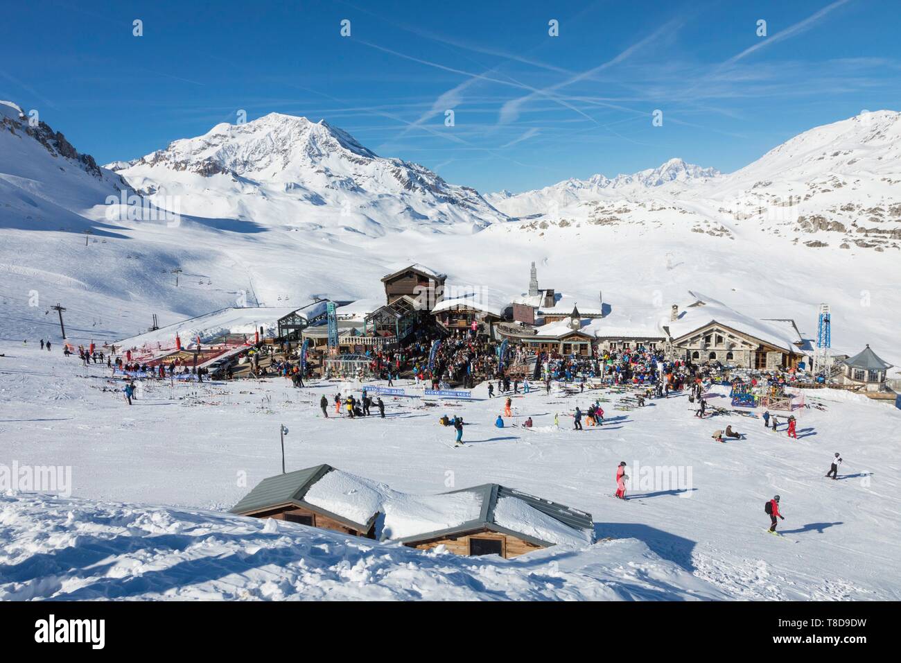 France, Savoie, Vanoise Massif, Val d'Isere, daille gondola lift, La
