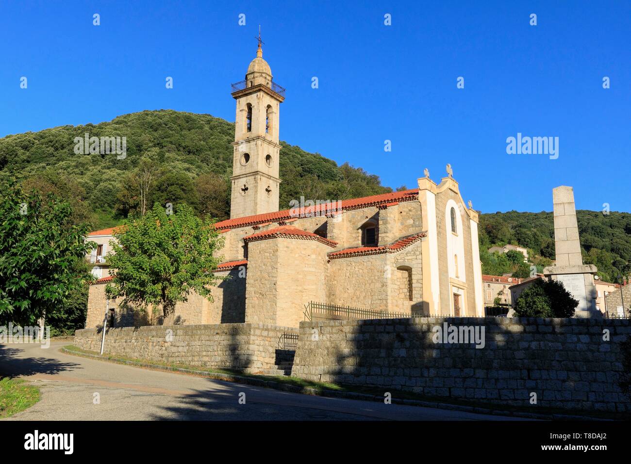 France, Corse du Sud, Levie, Saint Nicolas Church Stock Photo