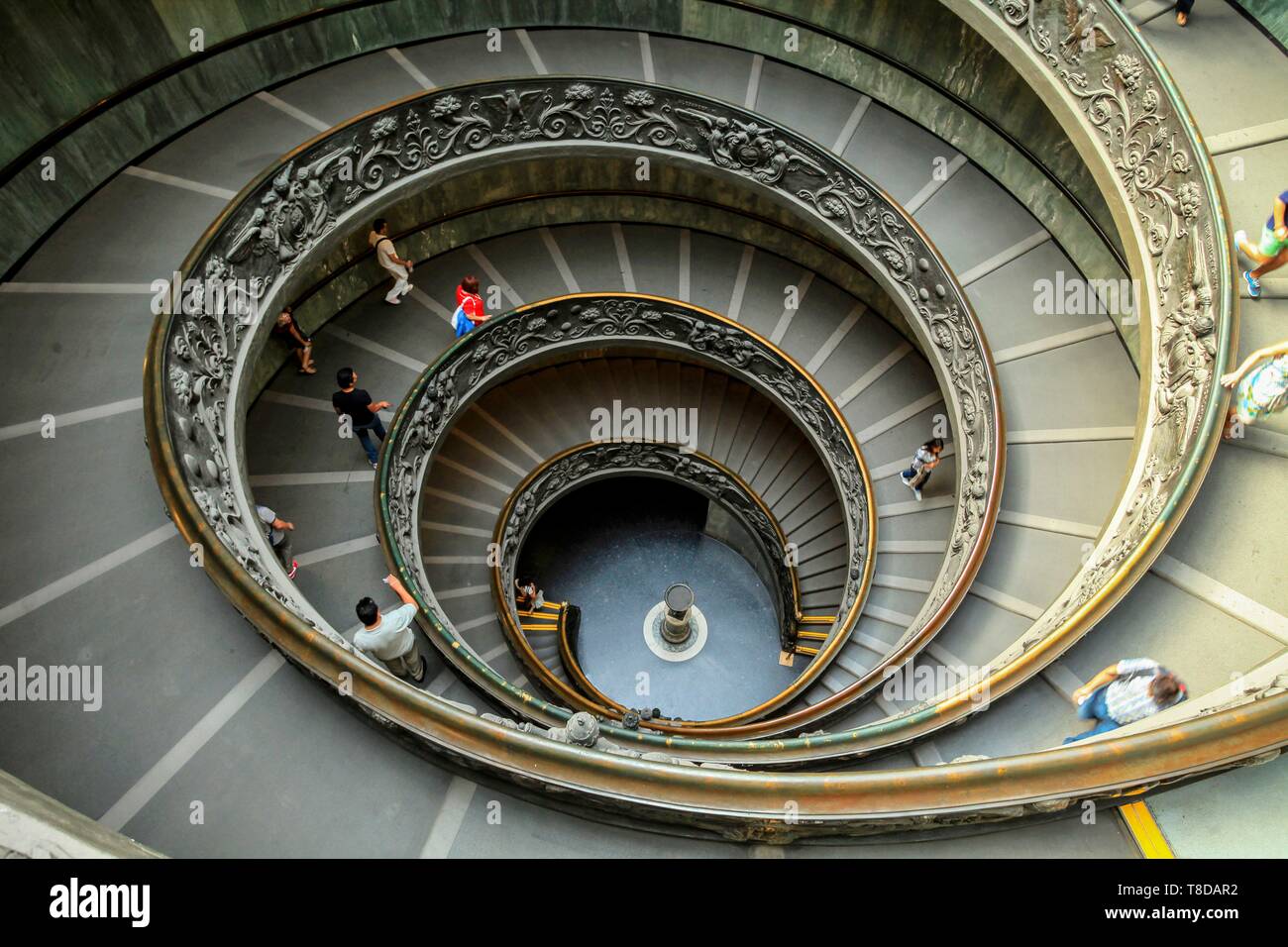 Italy, Lazio, Rome, Vatican city classified as World Heritage by UNESCO, Vatican Museums, helical staircase Giuseppe Momo Stock Photo
