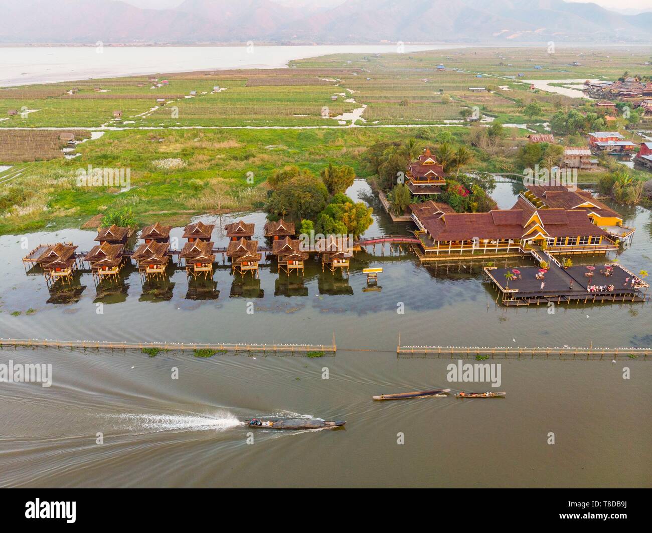 Inle lake myanmar aerial hi-res stock photography and images - Alamy