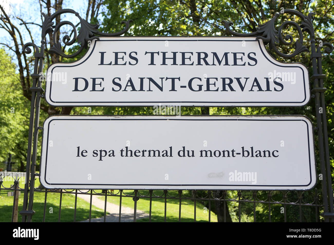 Les Thermes de Saint-Gervais. Le spa thermal du Mont-Blanc. Saint-Gervais-les-Bains. Haute-Savoie. Auvergne-Rhône-Alpes. France. Europe. Stock Photo