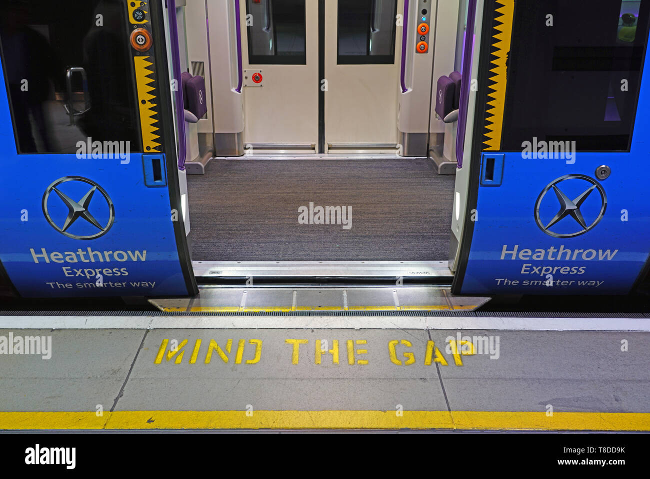Heathrow England 3 Apr 2019 View Of The Heathrow Express An Airport Heathrow England 3 Apr 2019 View Of The Heathrow Express An Airport