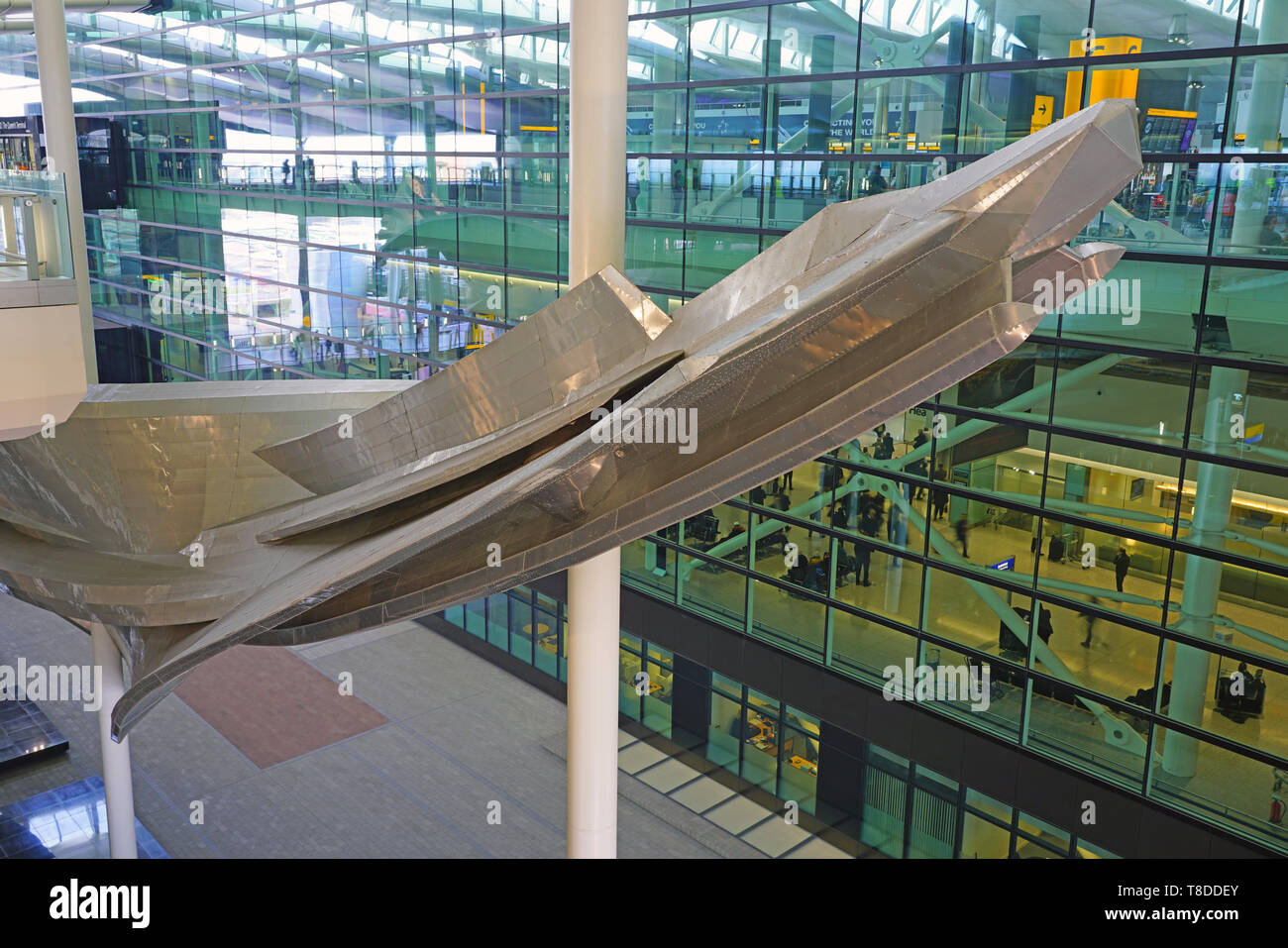 LONDON, UK -3 APR 2019- View of the Terminal 2, the Queen's Terminal ...