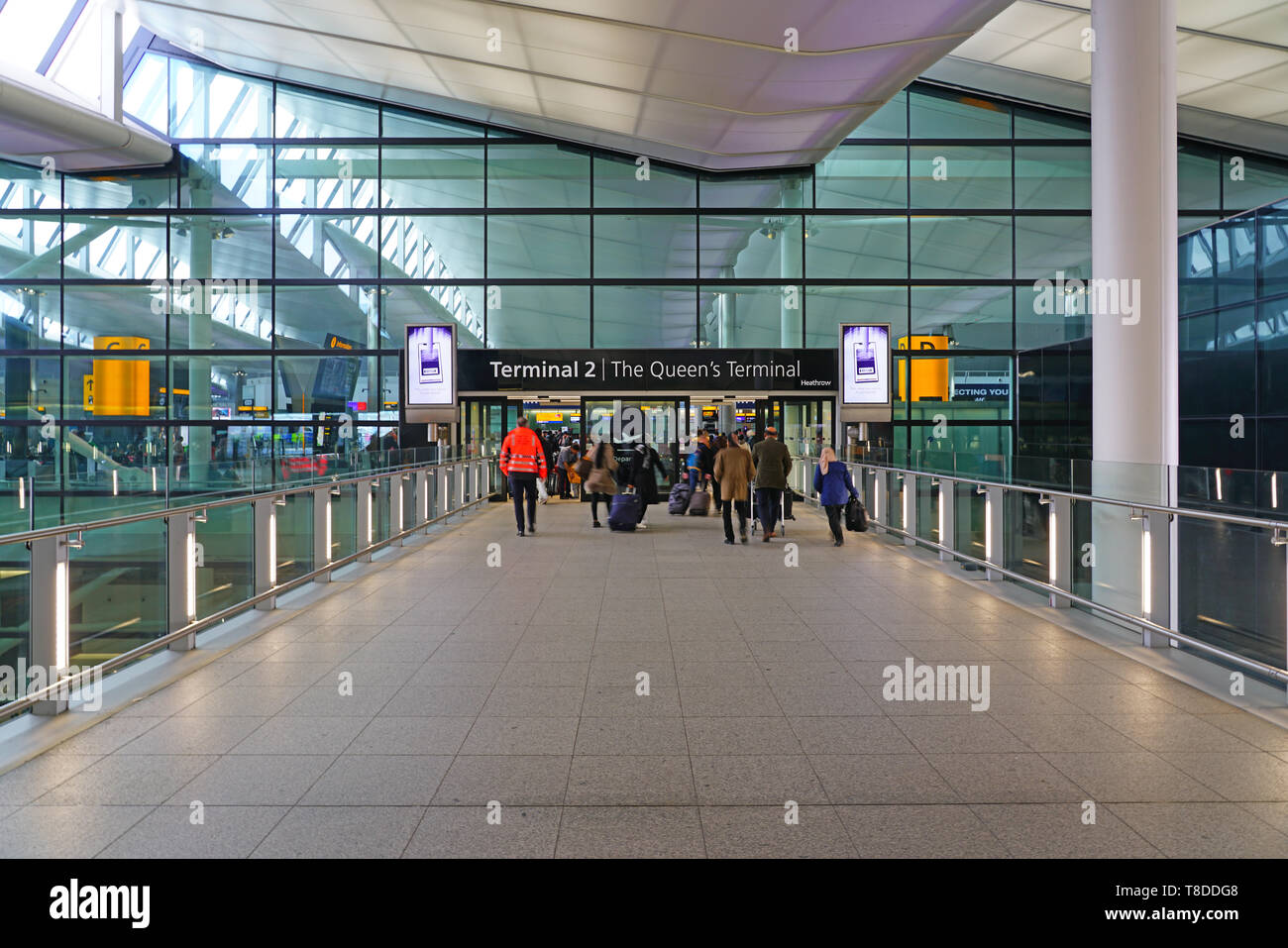 LONDON, UK -3 APR 2019- View of the Terminal 2, the Queen's Terminal ...
