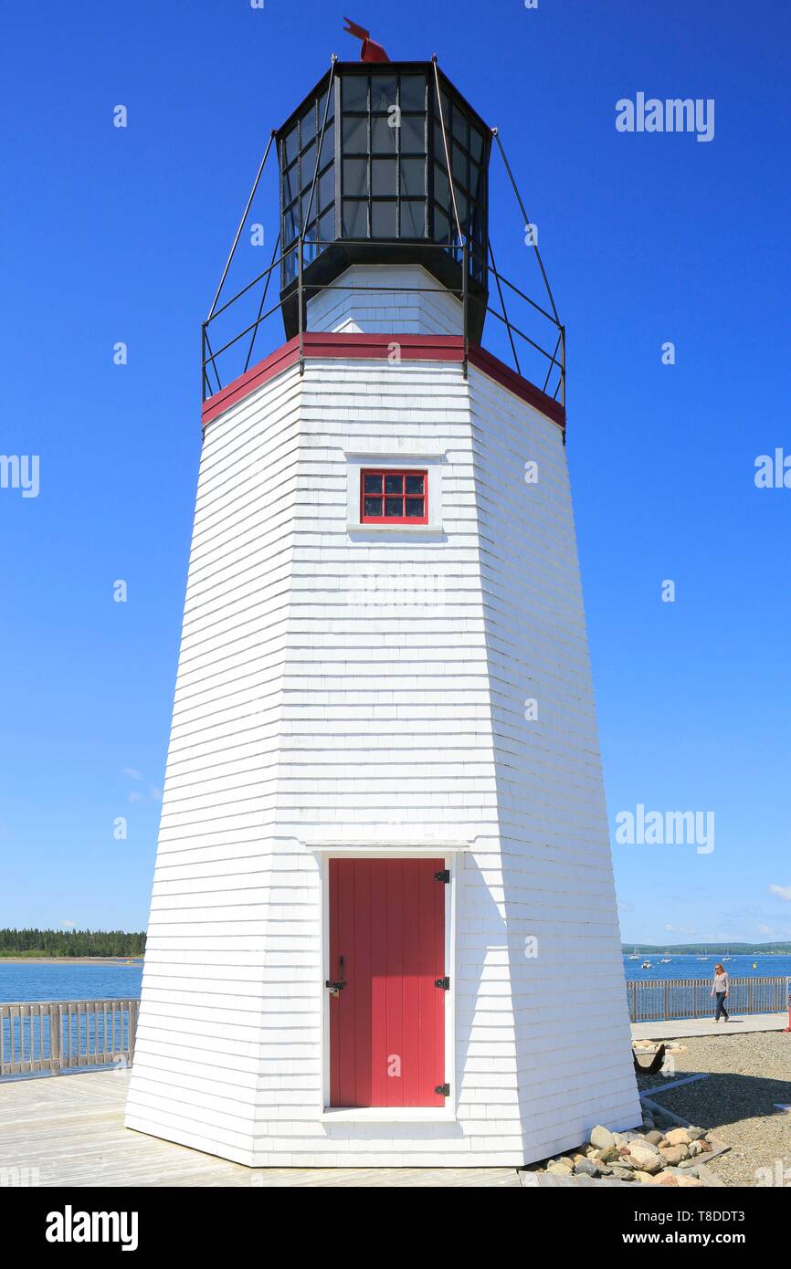 Canada, New Brunswick, Charlotte County, St. Andrews, Pendlebury Lighthouse (built 1833) Stock Photo