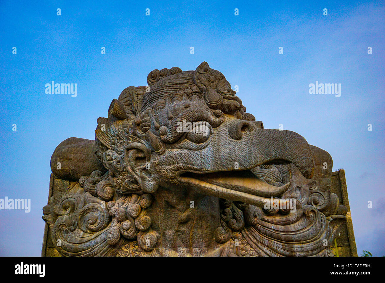 Garuda undaunted hindu mythic bird image in GWK culture park, Bali Stock Photo