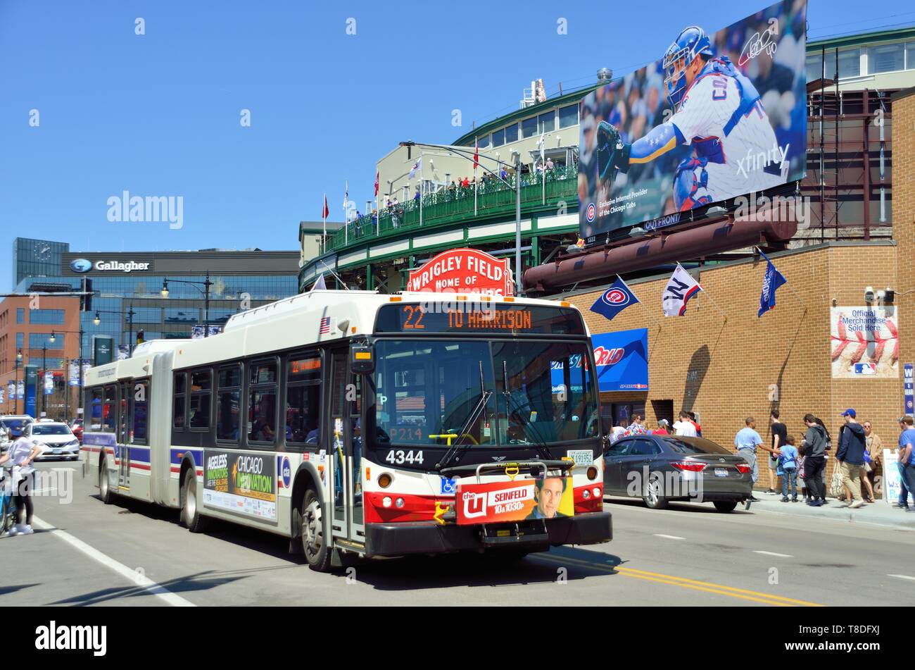 Chicago, Illinois, USA. A CTA bus that had just discharged passengers