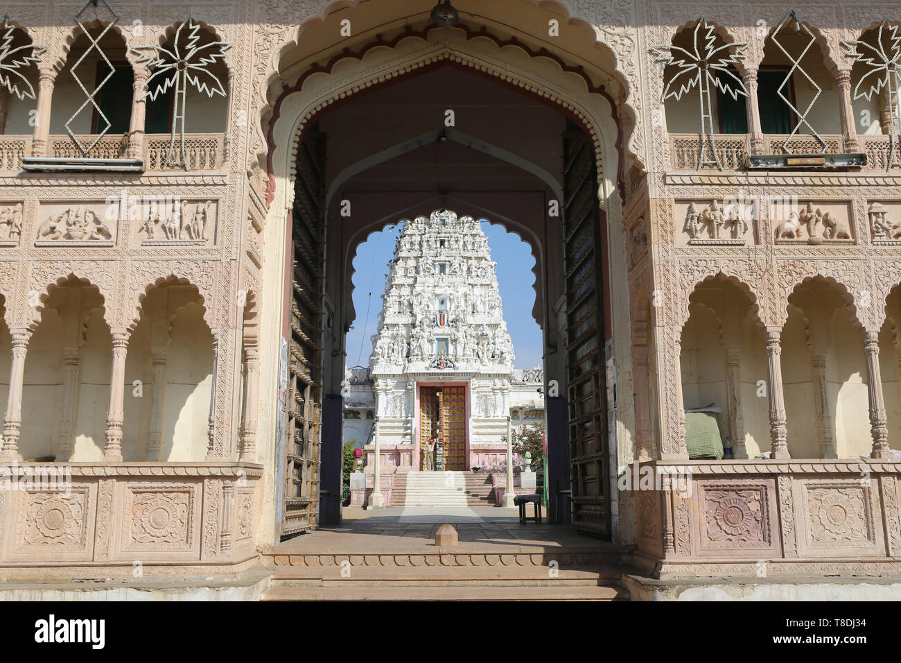 Rangam Vaishnav temple, Pushkar, Rajasthan, India Stock Photo