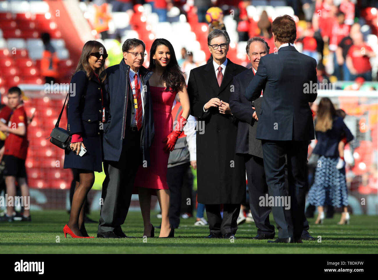 Liverpool Owner John W Henry And Wife Linda Take A Photo With Chairman Tom Werner Second Left After The Premier League Match At Anfield Liverpool Stock Photo Alamy