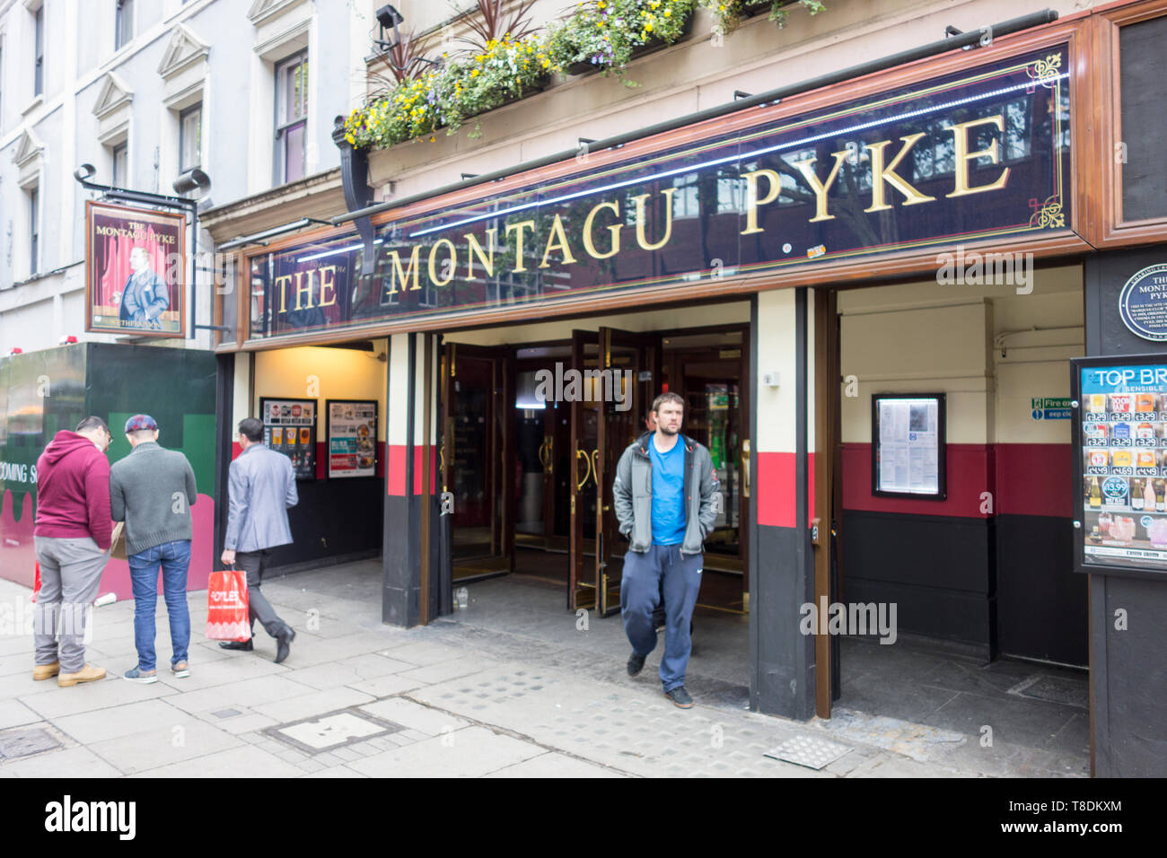 The Montague Pyke public House, a pub belonging to Wetherspoons chain on Charing Cross Road, Soho, London, WC2, UK Stock Photo