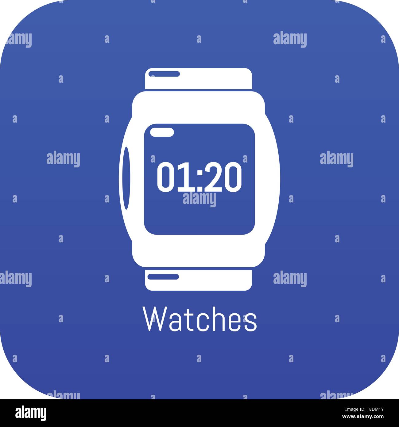 Watches icon blue vector Stock Vector Image & Art - Alamy