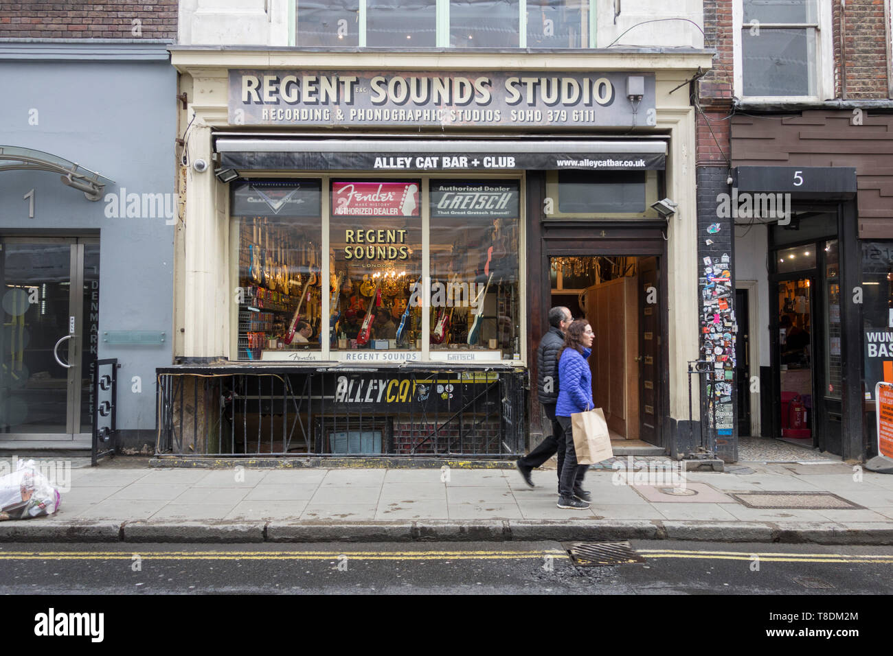 Regent Sounds on Denmark Street, aka Tin Pan Alley, London, England, U