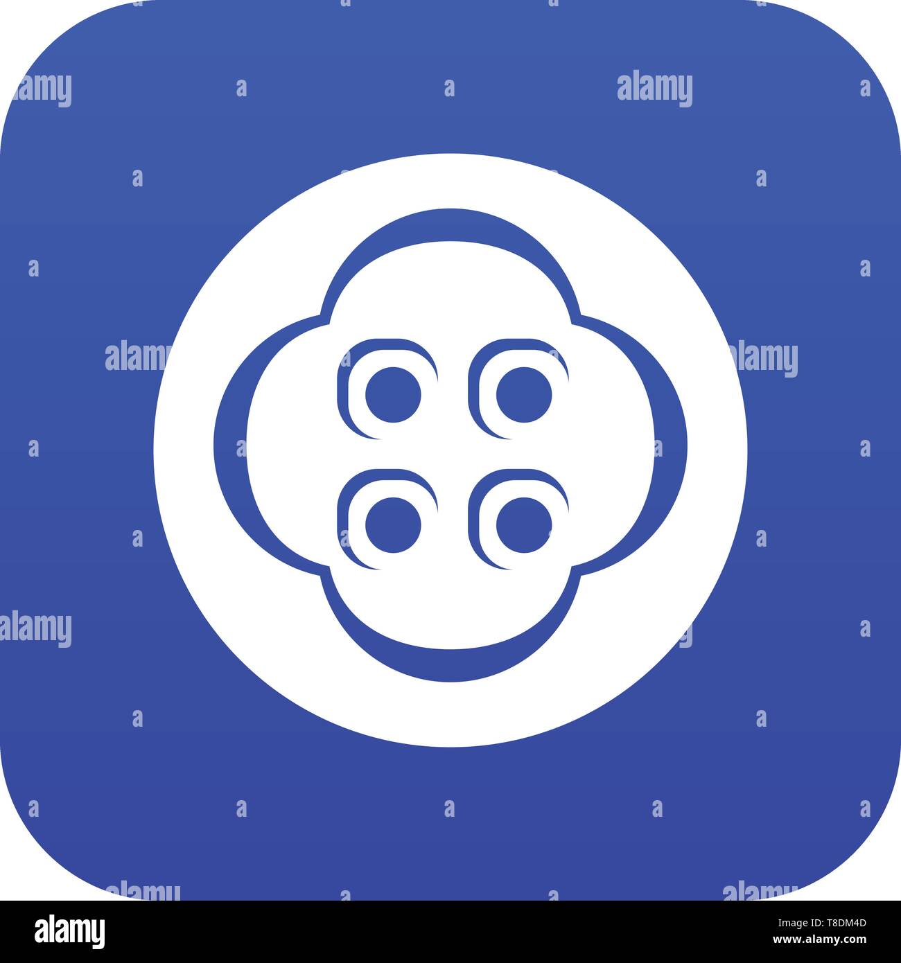 Clothes button icon blue vector Stock Vector Image & Art - Alamy