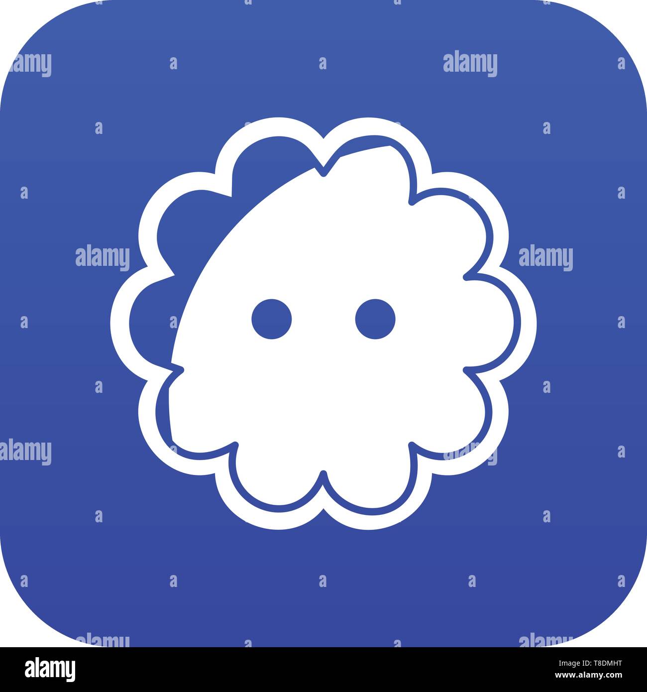 Flower button icon blue vector Stock Vector Image & Art - Alamy