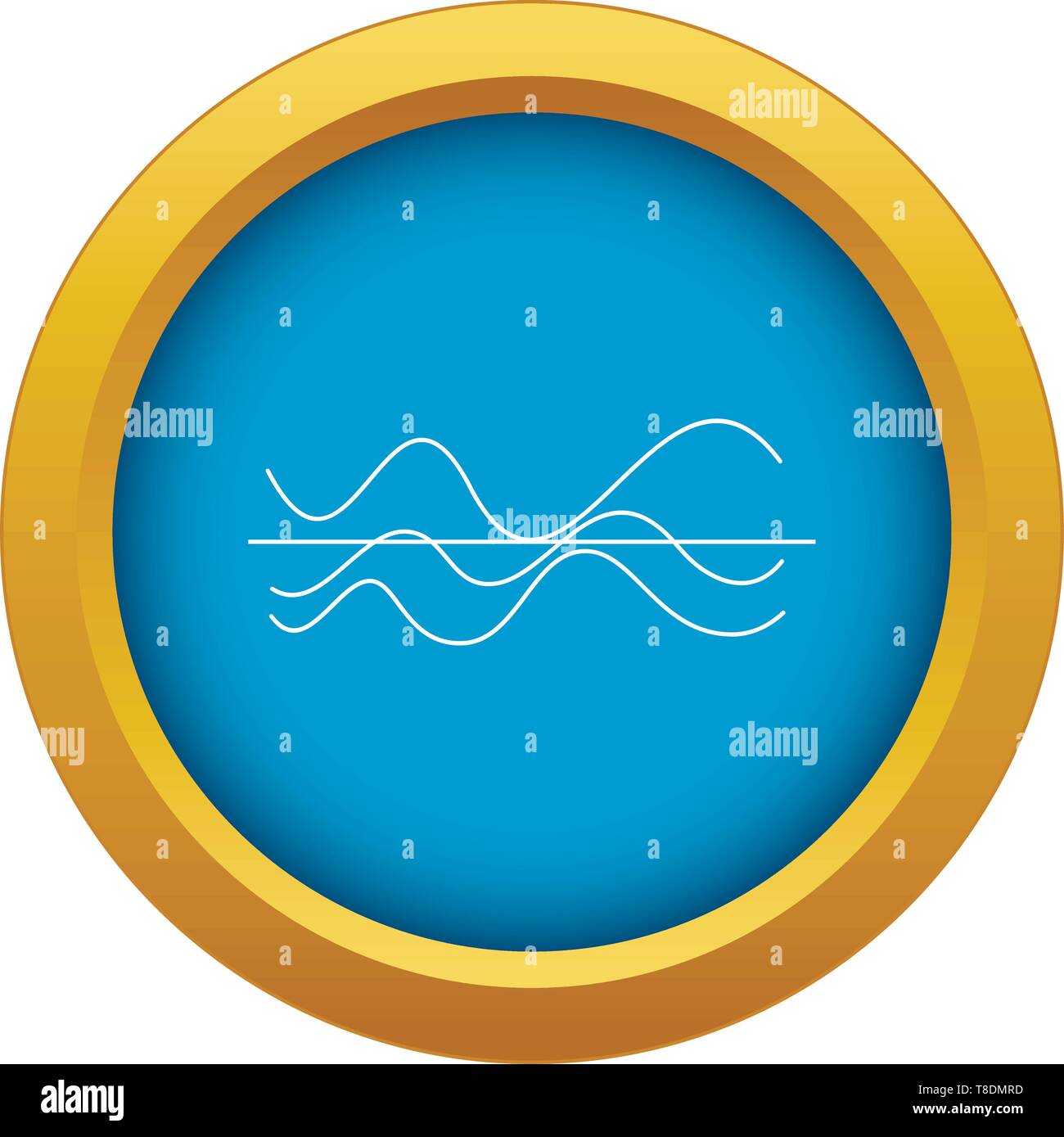 Sound waves icon blue vector isolated Stock Vector Image & Art - Alamy