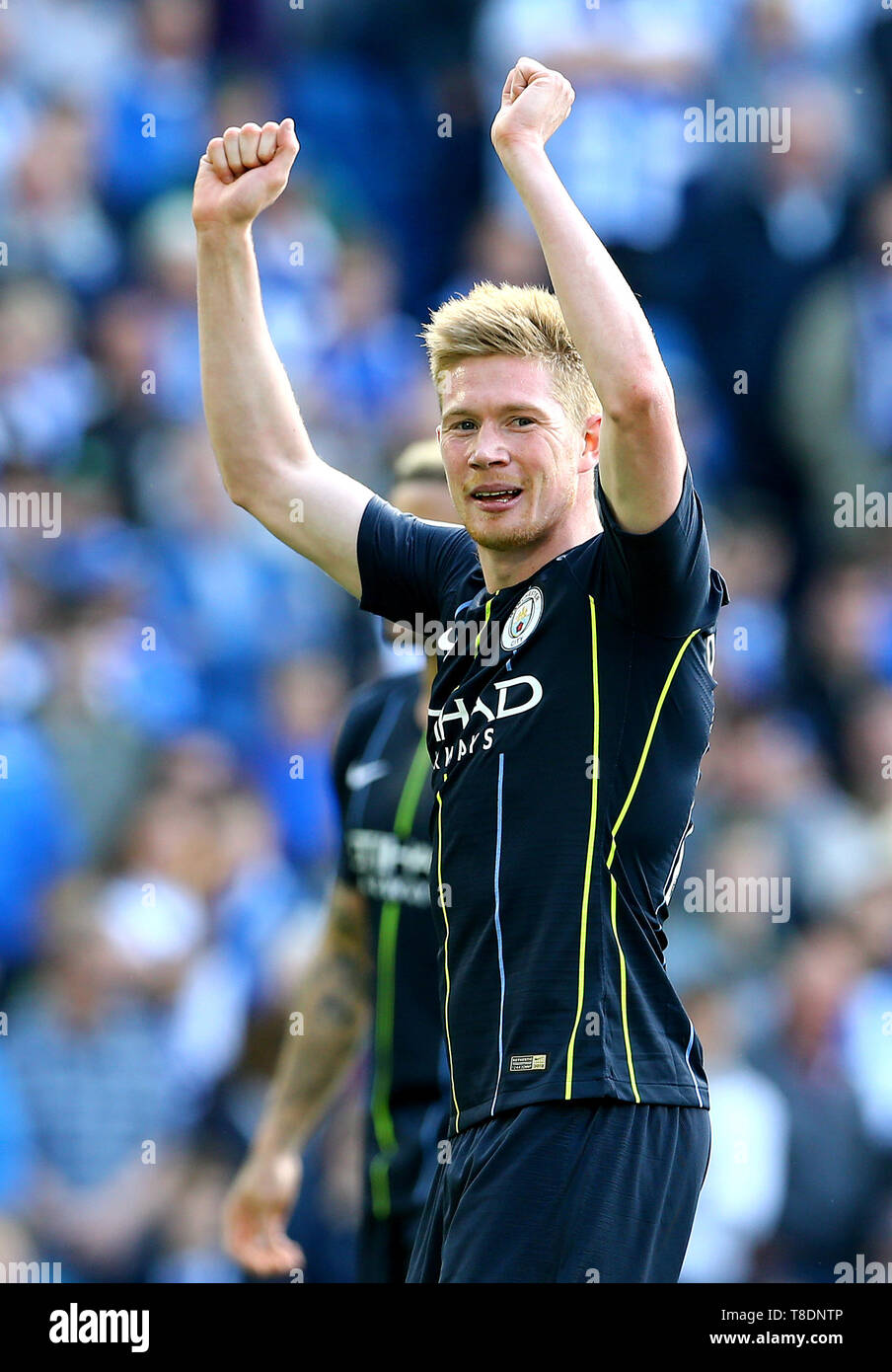 Manchester City S Kevin De Bruyne Celebrates Winning The Title After The Final Whistle During The Premier League Match At The Amex Stadium Brighton Stock Photo Alamy