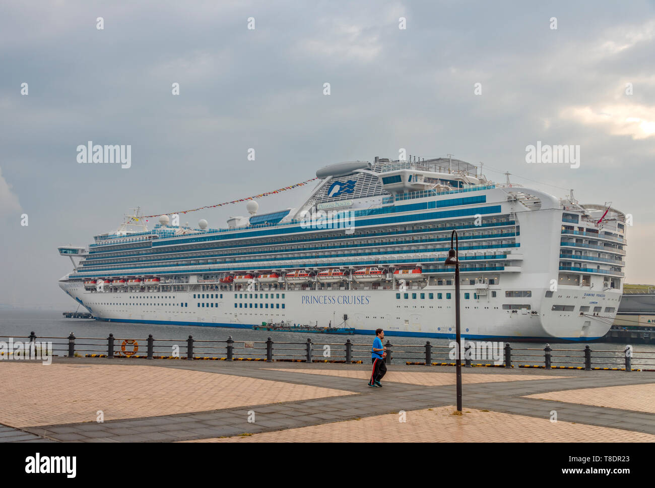 Cruise ship Diamond Princess at Osanbashi Yokohama International Passenger Terminal, Kanagawa, Japan Stock Photo