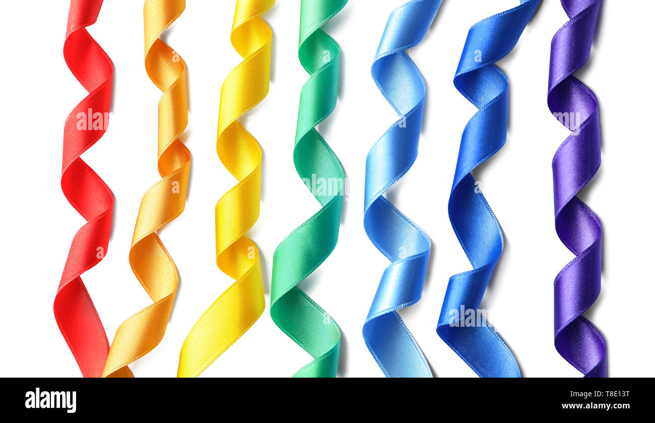 Absolutely Ribbons Golden blue satin ribbons hi-res stock photography and images - Alamy