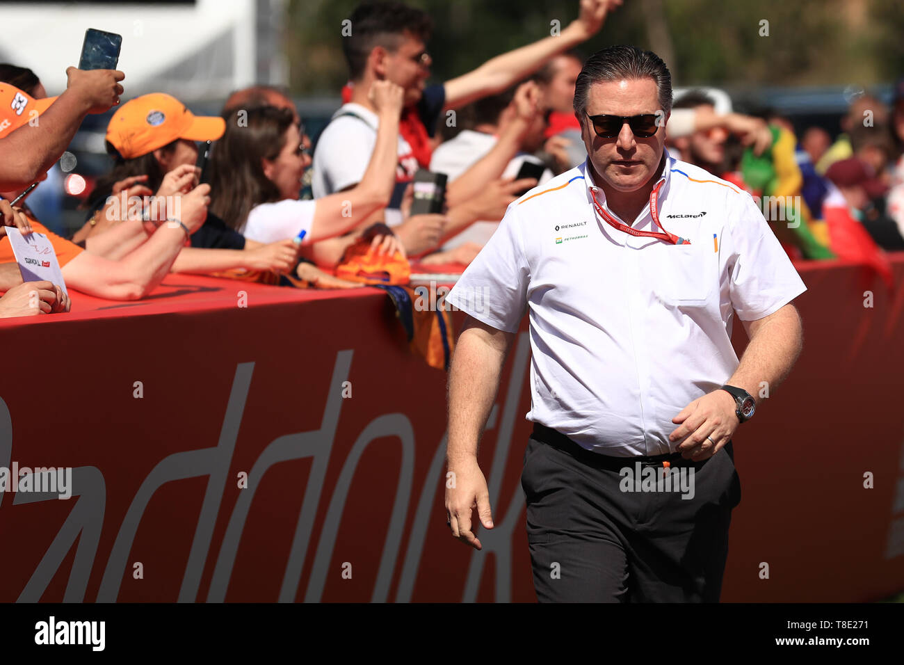 Circuit de Barcelona-Catalunya, Barcelona, Spain. 12th May, 2019. Formula One Grand Prix of Spain, race day; Zak Brown, Executive Director of McLaren Technology Group Credit: Action Plus Sports/Alamy Live News Stock Photo