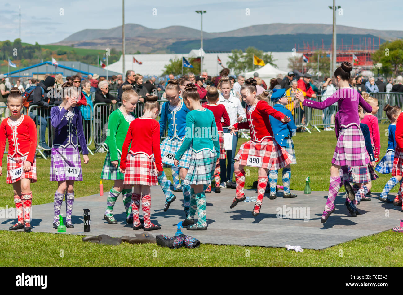Greenock, Scotland, UK. 12th May, 2019. Highland dancers in the 63rd