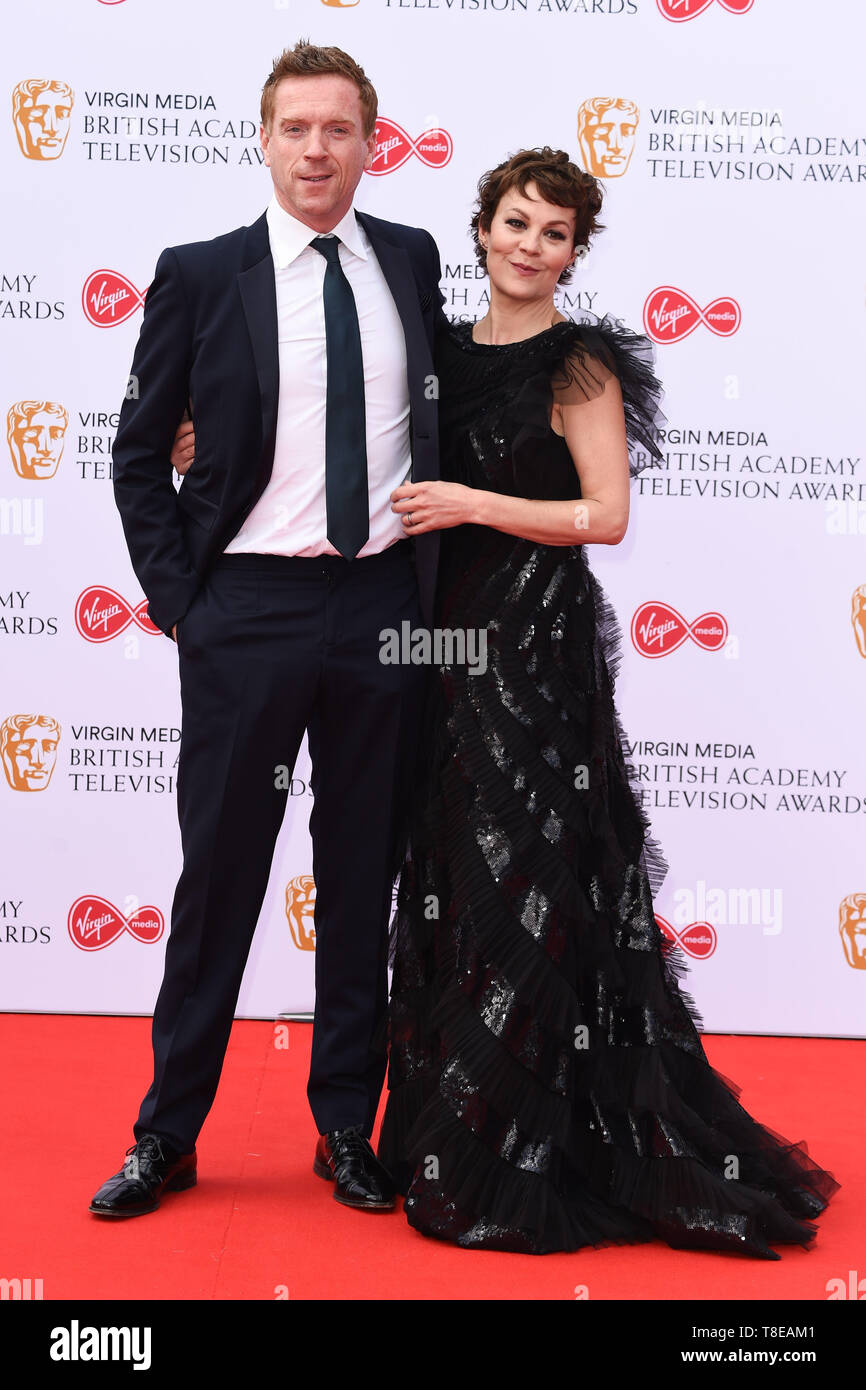 LONDON, UK. May 12, 2019: Damien Lewis & Helen McRory arriving for the BAFTA TV Awards 2019 at the Royal Festival Hall, London. Picture: Steve Vas/Featureflash Stock Photo