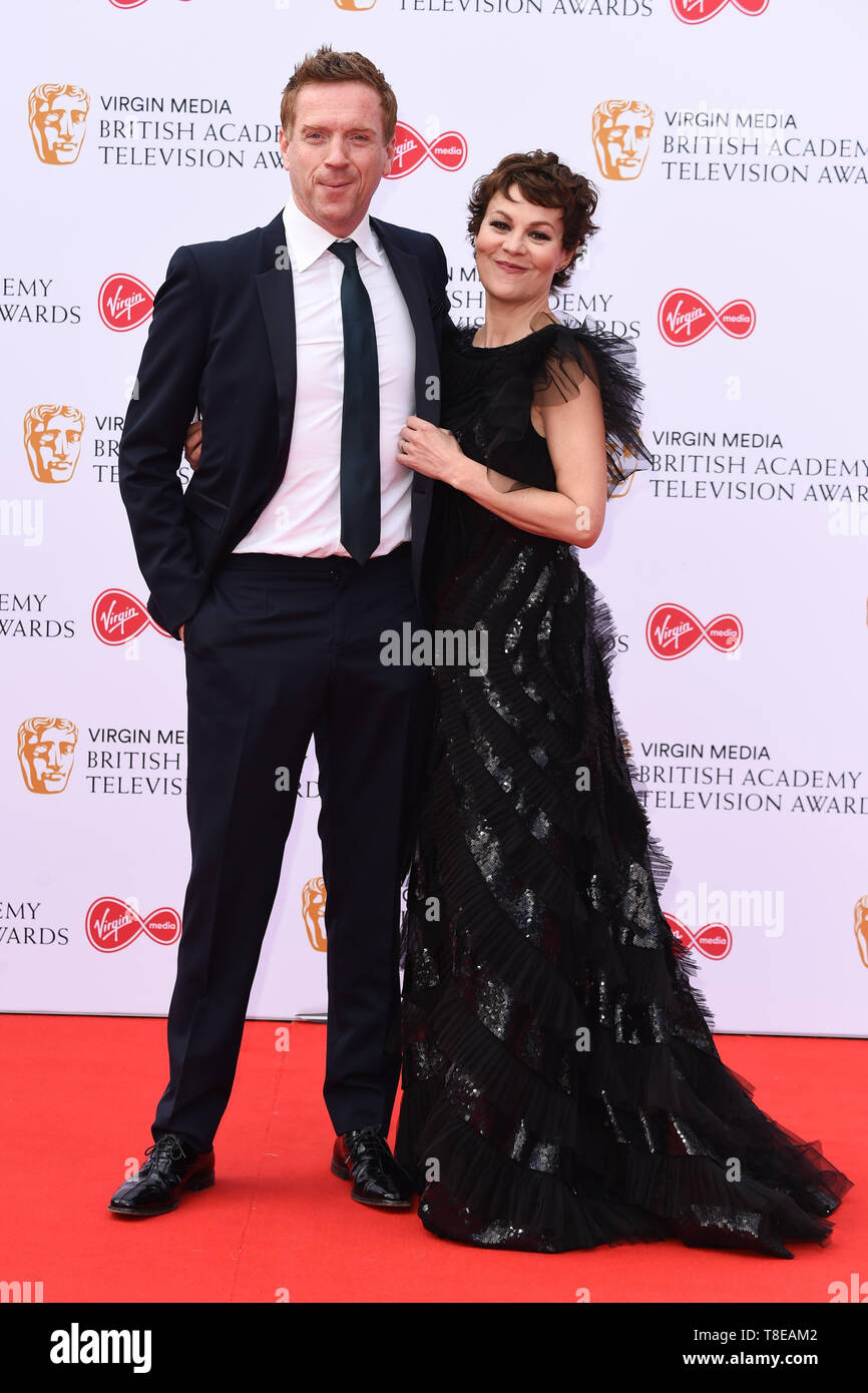 LONDON, UK. May 12, 2019: Damien Lewis & Helen McRory arriving for the BAFTA TV Awards 2019 at the Royal Festival Hall, London. Picture: Steve Vas/Featureflash Stock Photo