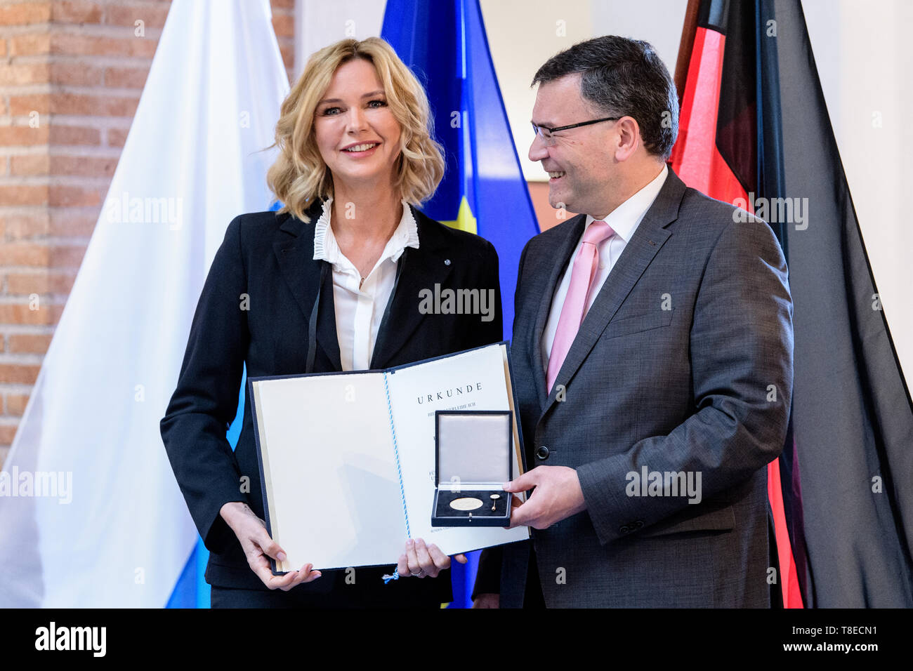 Munich, Germany. 13th May, 2019. Florian Herrmann (CSU, r), Head of the