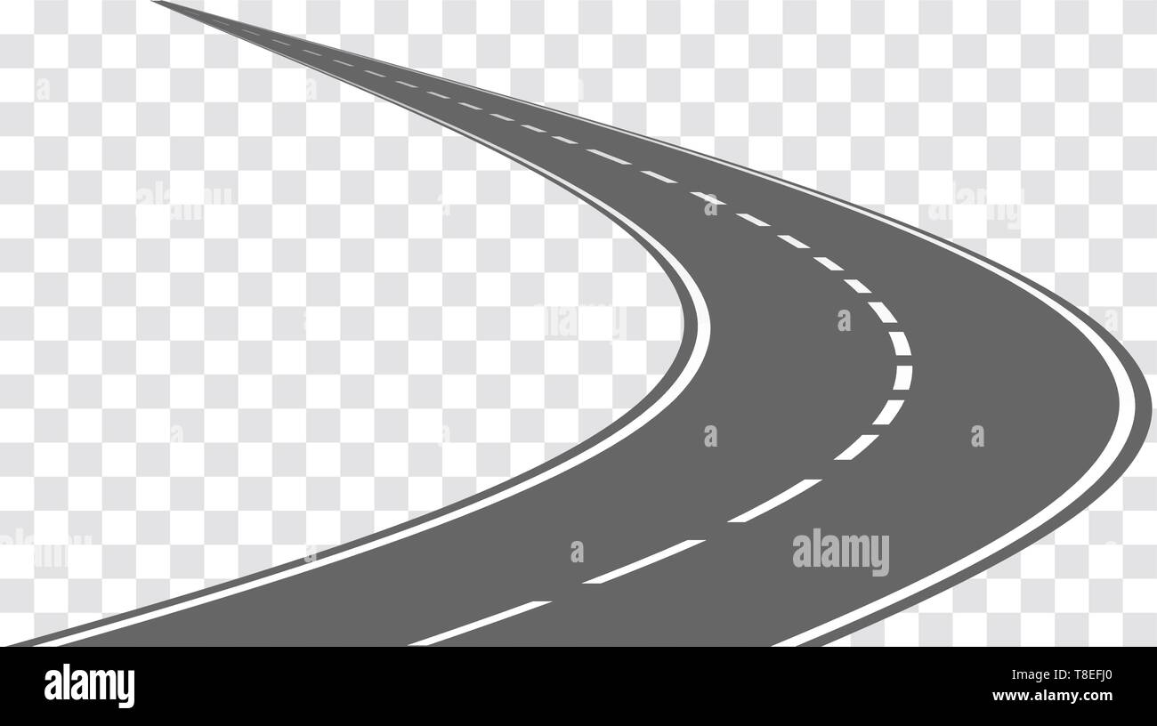 Vector winding road isolated on transparent background Stock Vector ...