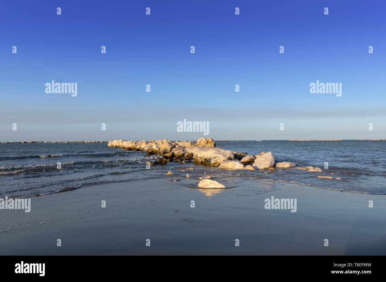 Sea landscape with rocks emerging from the sea Stock Photo - Alamy