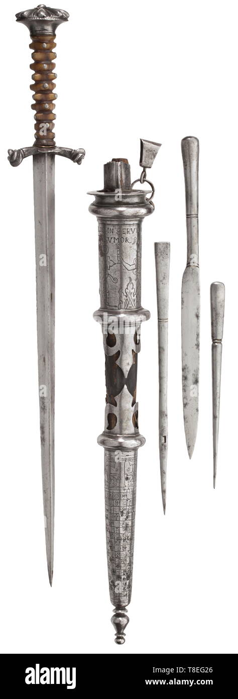 A rare Brunswick dagger dated 1583. 16th century, Additional-Rights-Clearance-Info-Not-Available Stock Photo