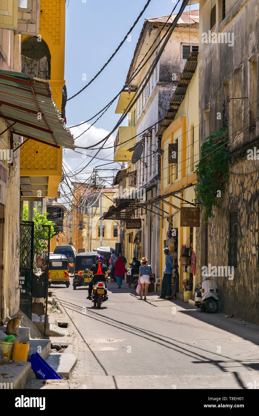 Typical View Of Buildings On A Side Street In The Old Town Area Of