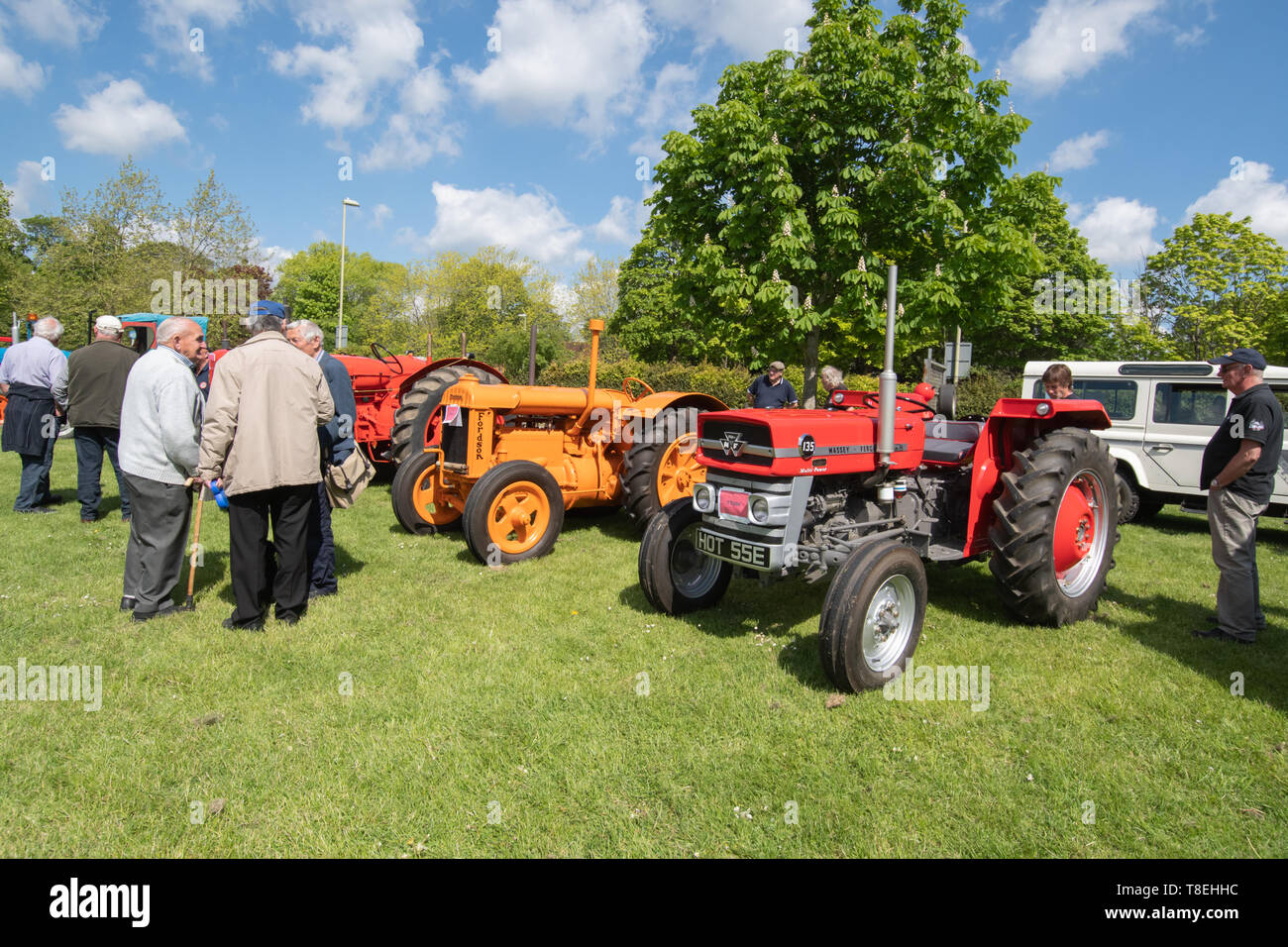 Tractors at the Basingstoke Transport Festival, a motor vehicle show in Hampshire, UK Stock Photo