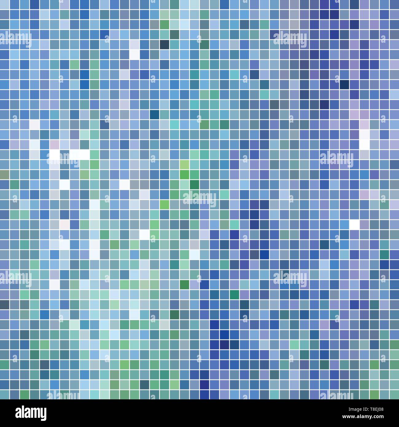 abstract vector square pixel mosaic background - blue Stock Vector ...