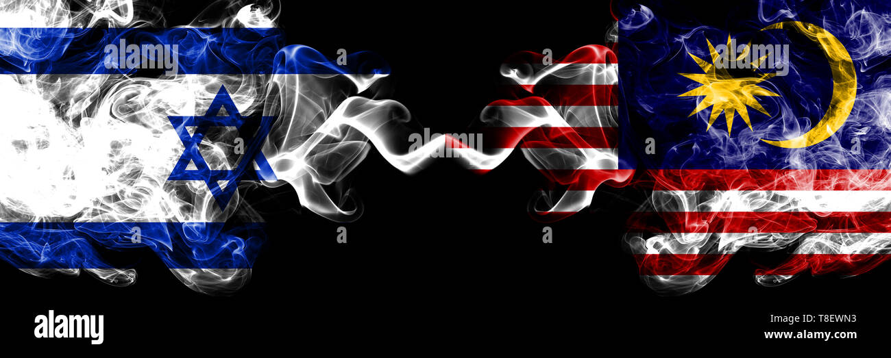 Israel vs Malaysia, Malaysian smoky mystic flags placed side by side