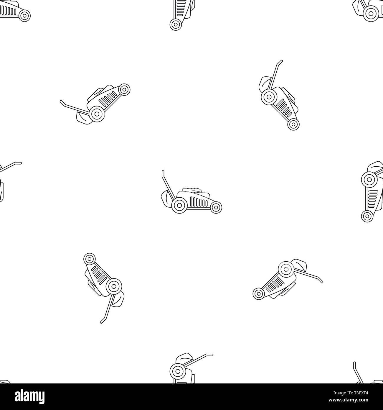 Grass cut machine pattern seamless vector repeat geometric for any web design Stock Vector