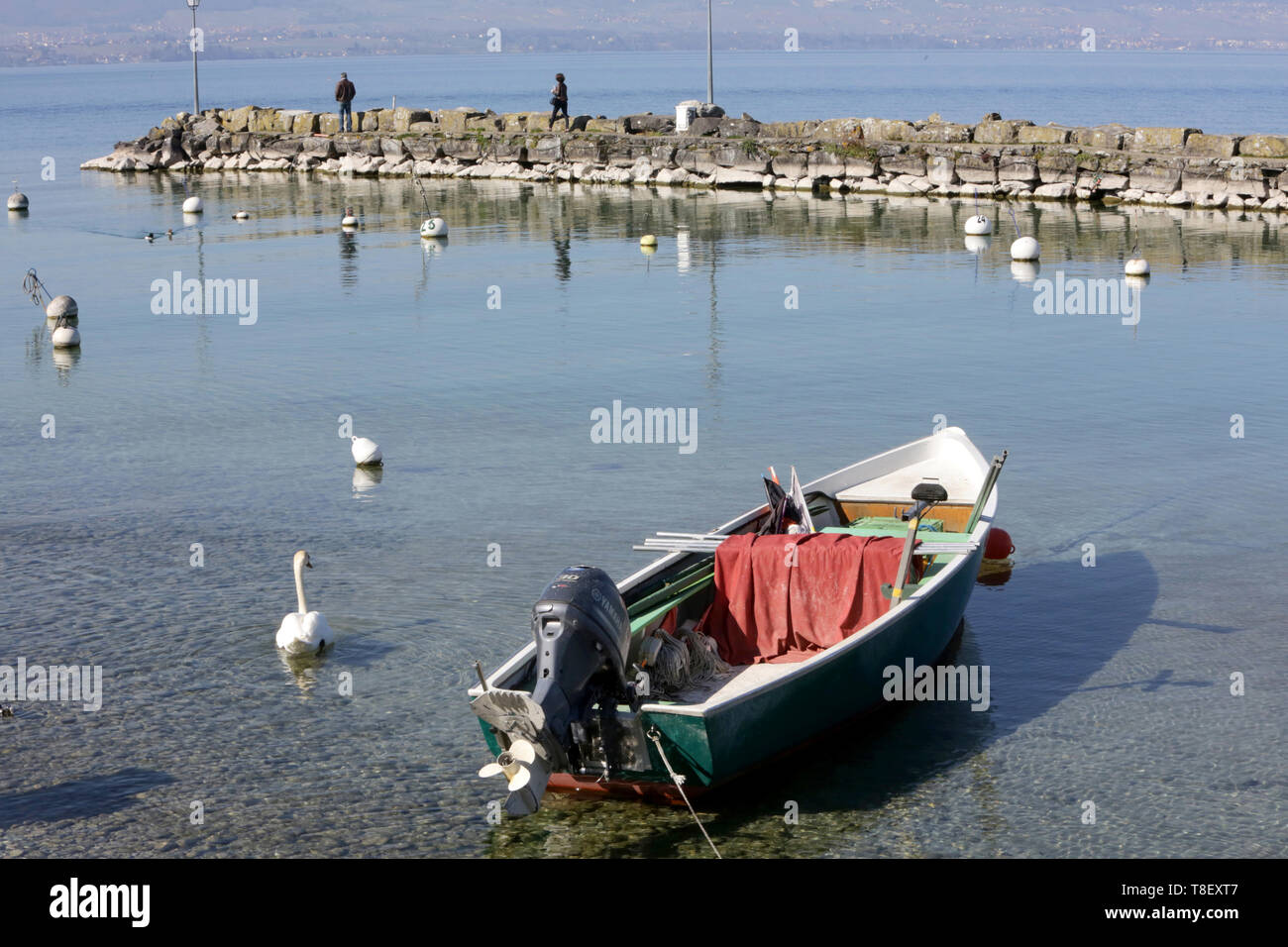 Port de plaisance. Lac Léman. Yvoire Stock Photo Alamy