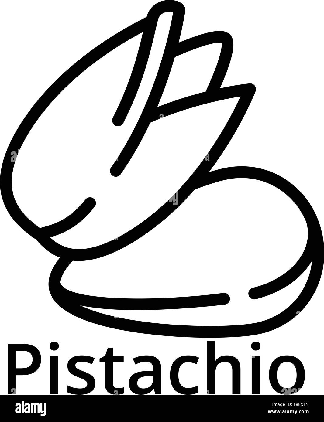 Pistachio icon. Outline pistachio vector icon for web design isolated