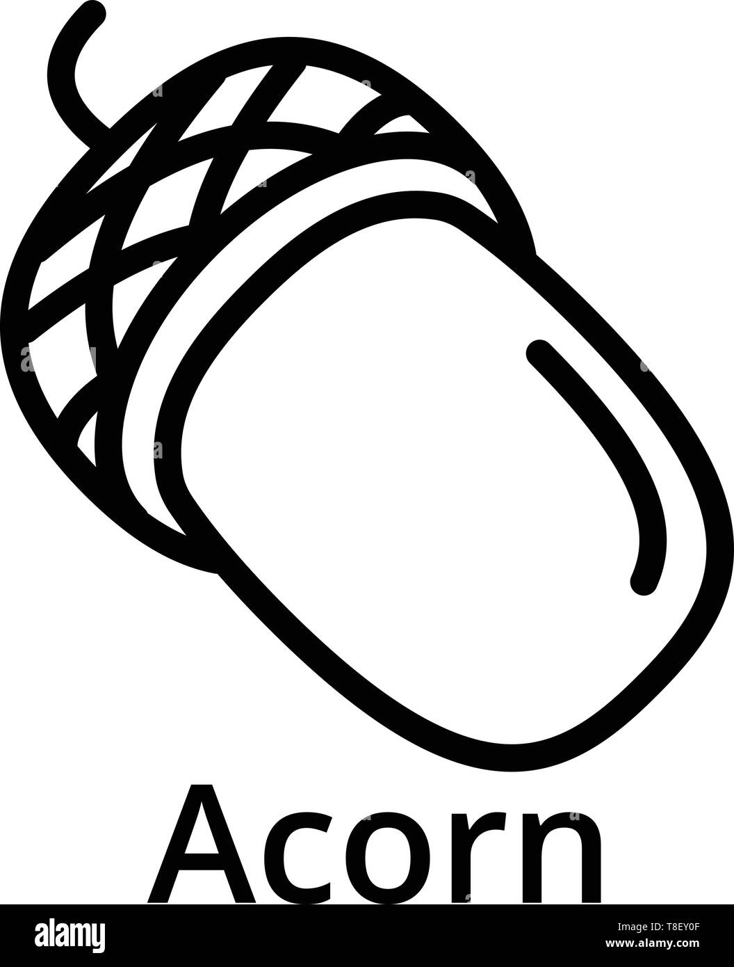 Acorn icon. Outline acorn vector icon for web design isolated on white ...