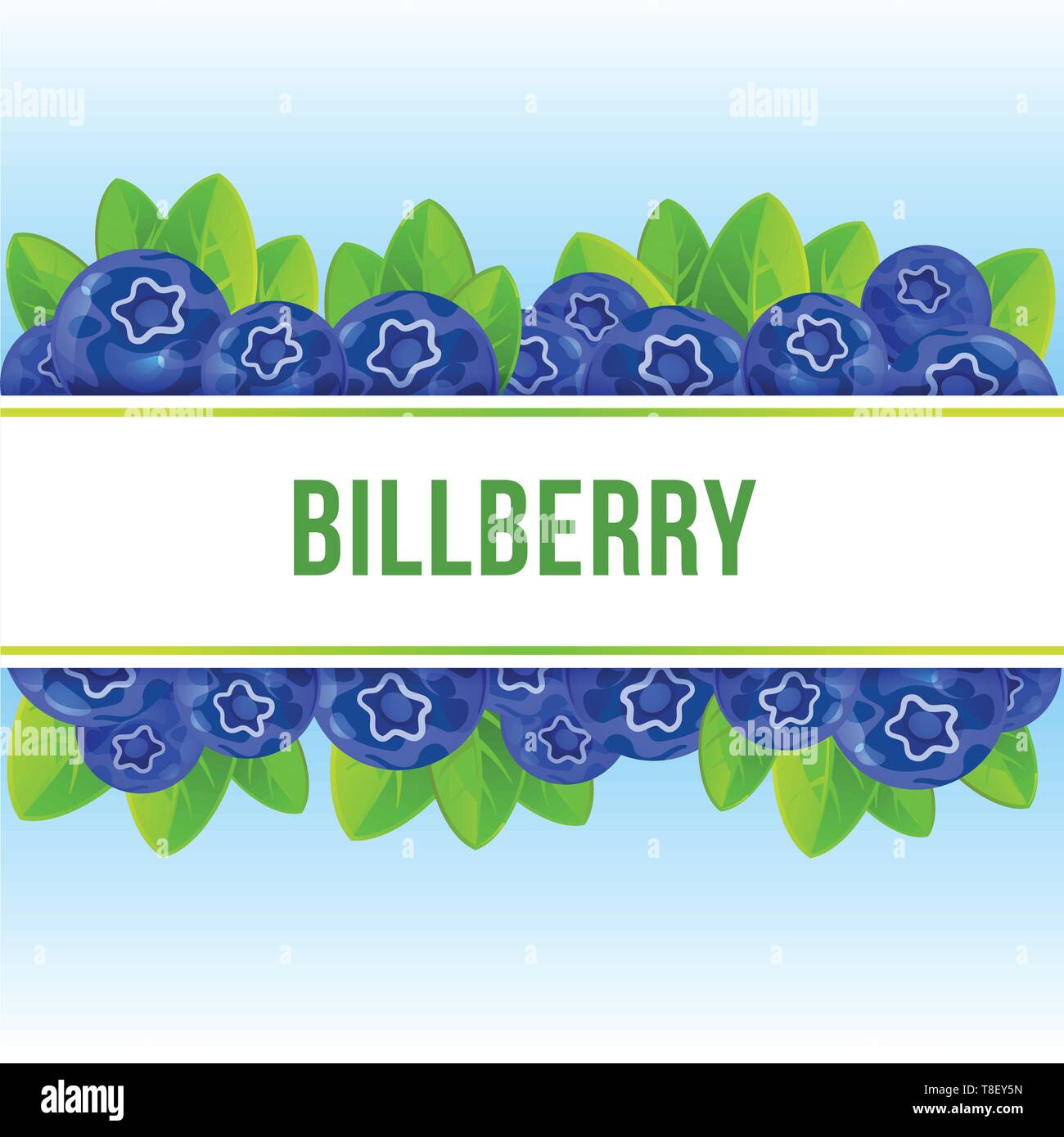 Billberry concept background. Cartoon illustration of billberry vector
