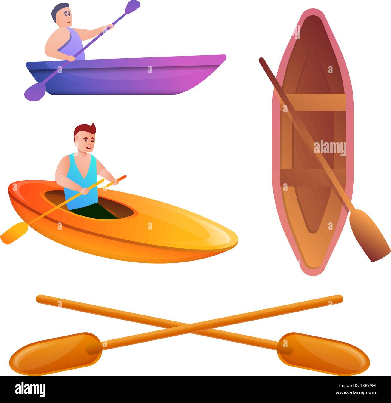 Canoeing Cartoon Icon High Resolution Stock Photography And Images Alamy