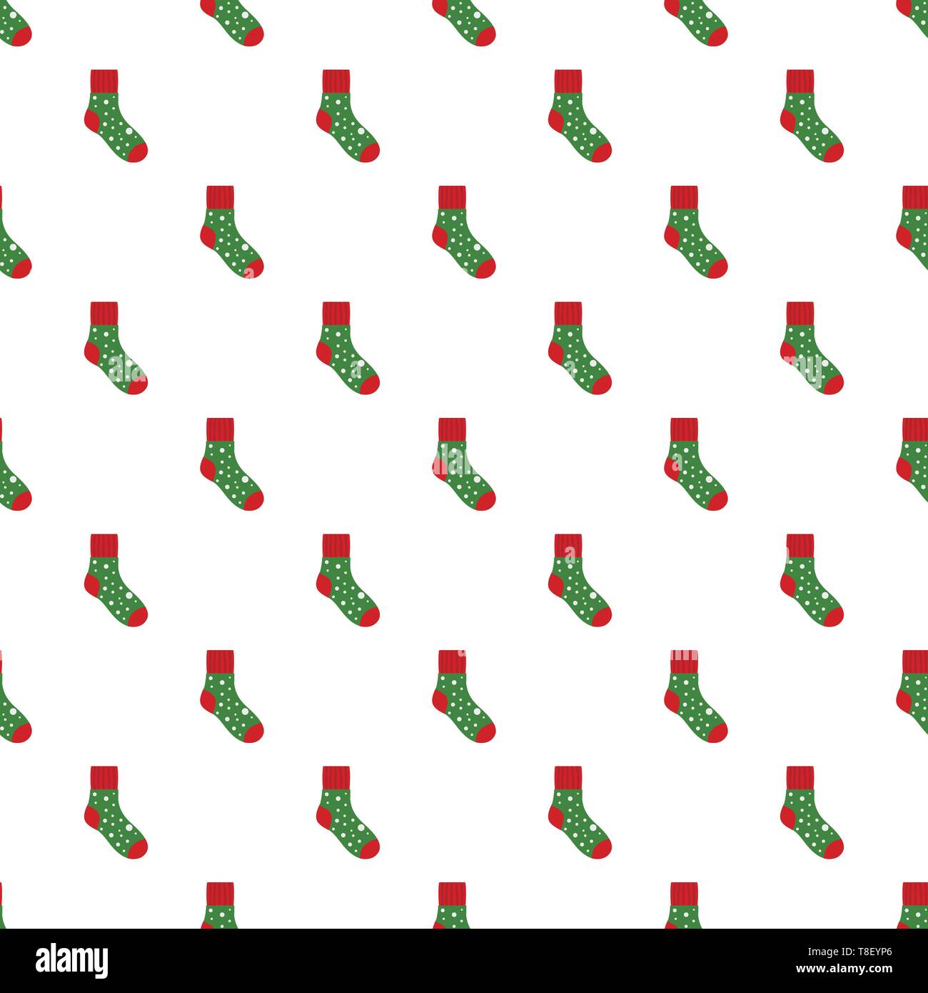 Fluffy sock pattern seamless vector repeat for any web design Stock Vector
