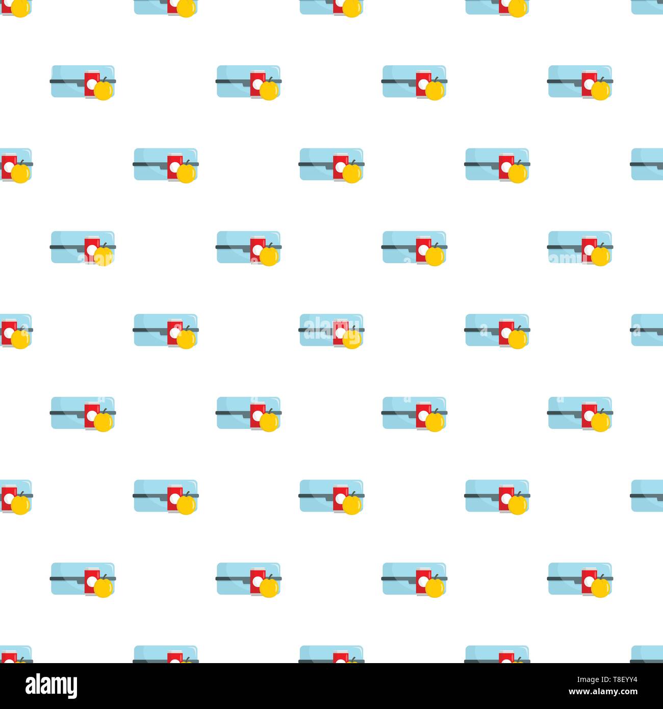 Plastic lunchbox pattern seamless vector repeat for any web design Stock Vector
