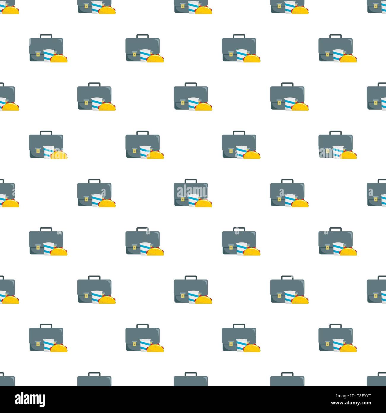 Office lunch pattern seamless vector repeat for any web design Stock Vector