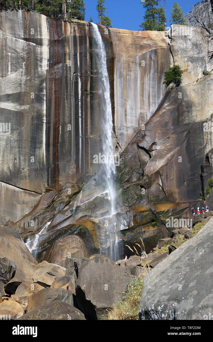 Vernal Fall from Mist Trail Stock Photo
